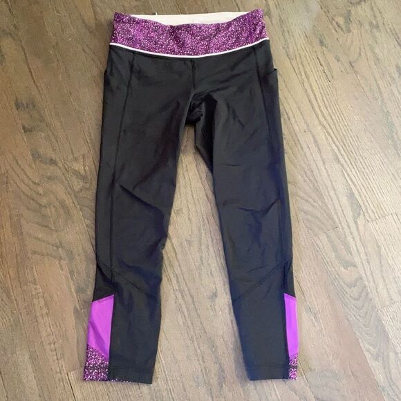 LULULEMON PACE Rival Crop Side Pocket Run Legging - Picture 1 of 10